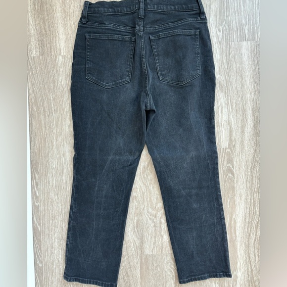 J. Crew Jeans Womens 28P Black Essential Straight Ankle Denim Minimalist Neutral - Picture 2 of 6